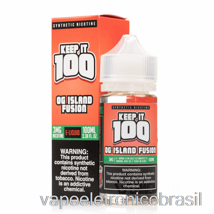 Vape Recarregável Fusion - Keep It 100 E-liquid - 100ml 0mg